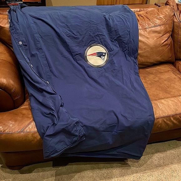 Pottery Barn Teen Blue Duvet Cover with Logo - Picture 1 of 3